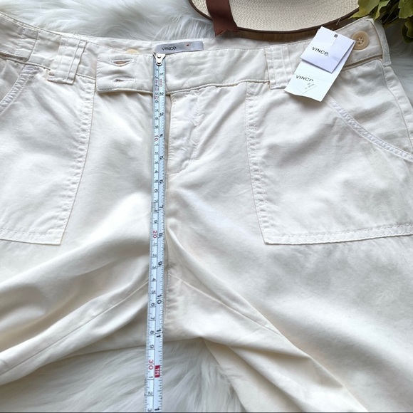NWT Vince  Bermuda shorts straight cut style Color Cream Size 10 - Picture 4 of 12